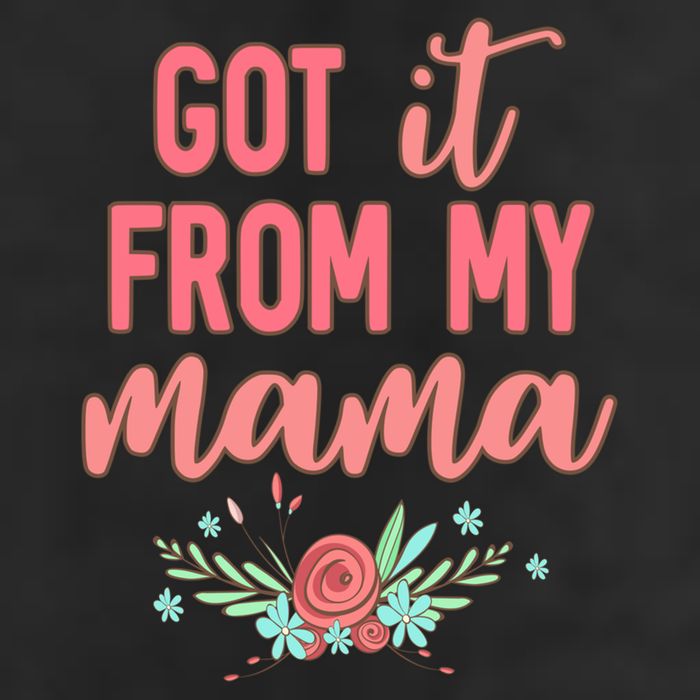 Cute I Got It From My Mama Botanical Wild Flowers Gift 7 Panel Mesh Trucker Snapback Hat