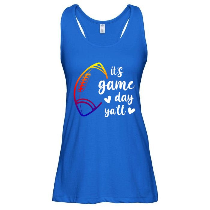 Cute It's Game Day Ya'll Football Great Gift Ladies Essential Flowy Tank