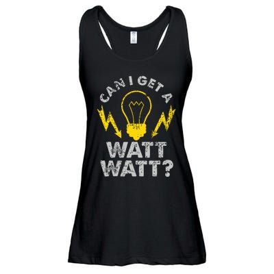 Can I Get A Watt Watt Funny Electrician Ladies Essential Flowy Tank