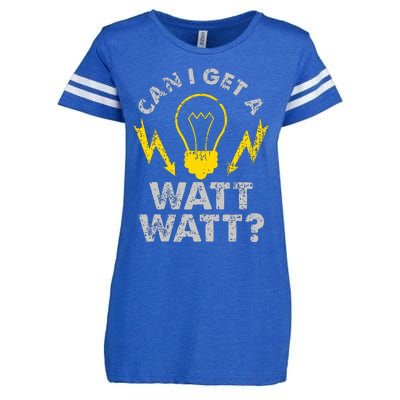 Can I Get A Watt Watt Funny Electrician Enza Ladies Jersey Football T-Shirt