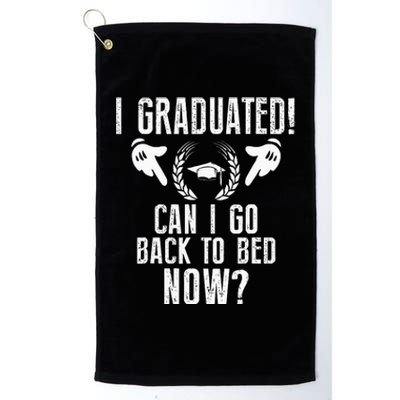 Can I Go Back To Bed Graduation Platinum Collection Golf Towel