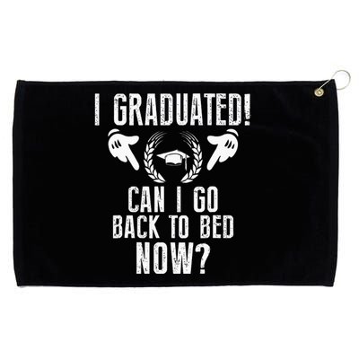 Can I Go Back To Bed Graduation Grommeted Golf Towel