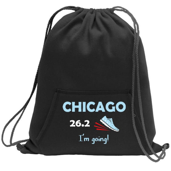 Chicago Im Going Marathon Runner Running Sweatshirt Cinch Pack Bag