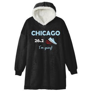 Chicago Im Going Marathon Runner Running Hooded Wearable Blanket