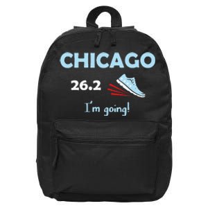 Chicago Im Going Marathon Runner Running 16 in Basic Backpack