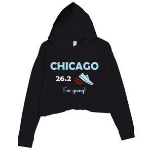 Chicago Im Going Marathon Runner Running Crop Fleece Hoodie