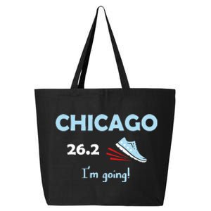 Chicago Im Going Marathon Runner Running 25L Jumbo Tote