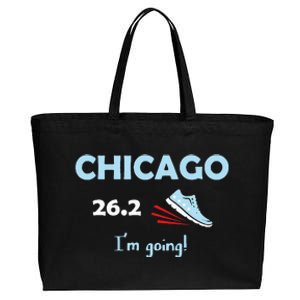 Chicago Im Going Marathon Runner Running Cotton Canvas Jumbo Tote