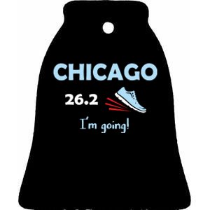 Chicago Im Going Marathon Runner Running 262 Ceramic Bell Ornament