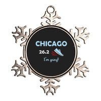 Chicago Im Going Marathon Runner Running 262 Metallic Star Ornament