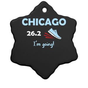 Chicago Im Going Marathon Runner Running 262 Ceramic Star Ornament