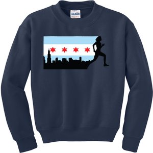 Chicago Im Going Marathon Runner Running 262 Kids Sweatshirt