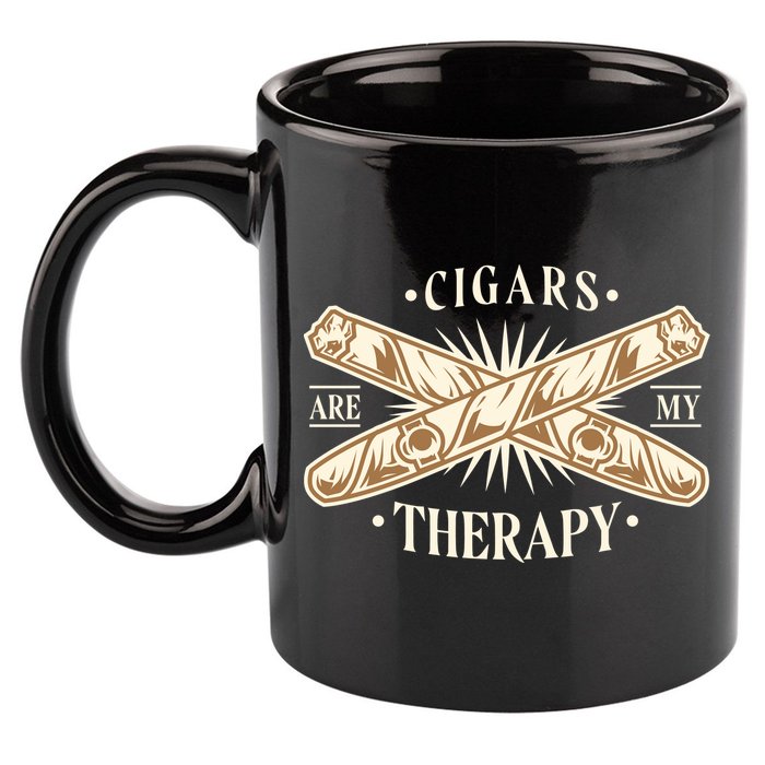 Cigars Are My Therapy 11oz C Handle Ceramic Mug