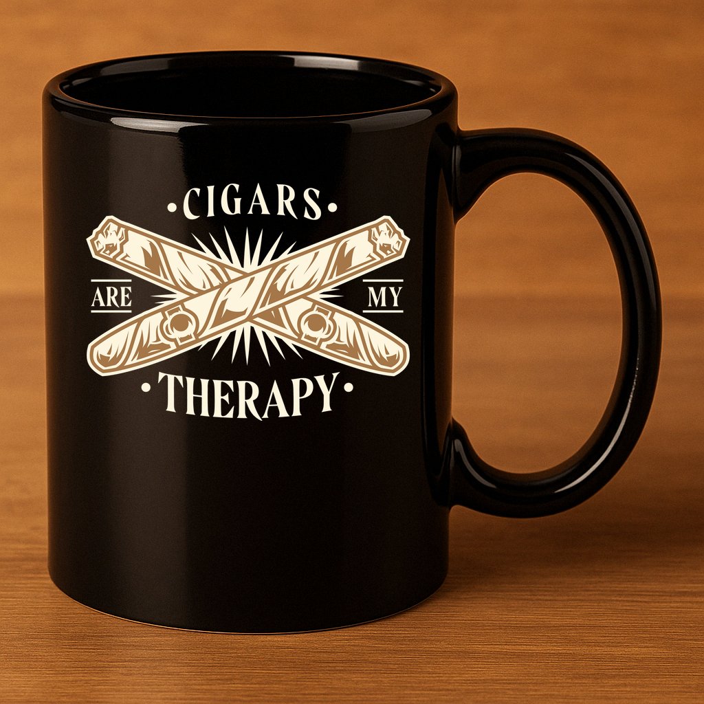 Cigars Are My Therapy 11oz C Handle Ceramic Mug