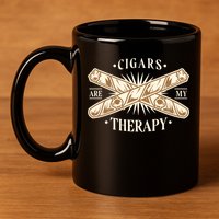 Cigars Are My Therapy 11oz C Handle Ceramic Mug