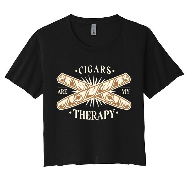 Cigars Are My Therapy Crop Top