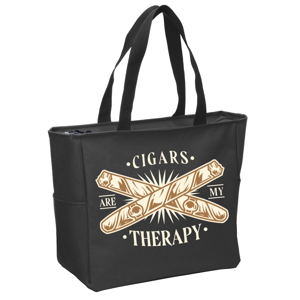 Cigars Are My Therapy Zip Tote Bag