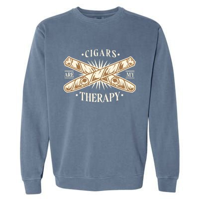 Cigars Are My Therapy Garment-Dyed Sweatshirt