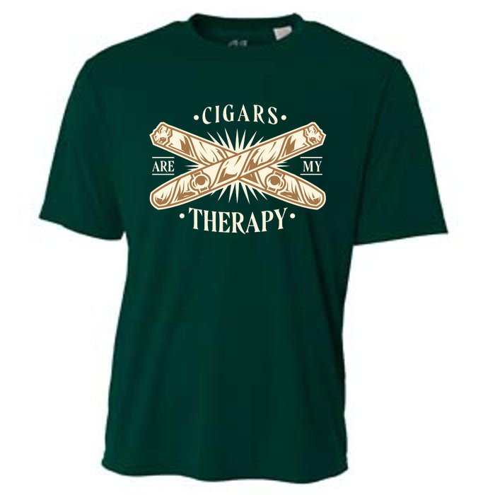 Cigars Are My Therapy Cooling Performance Crew T-Shirt