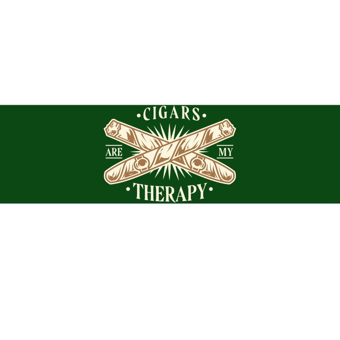 Cigars Are My Therapy Bumper Sticker