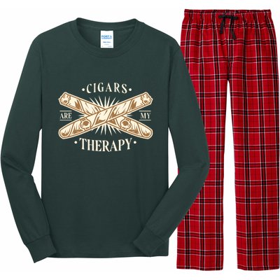 Cigars Are My Therapy Long Sleeve Pajama Set