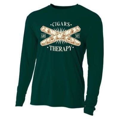 Cigars Are My Therapy Cooling Performance Long Sleeve Crew