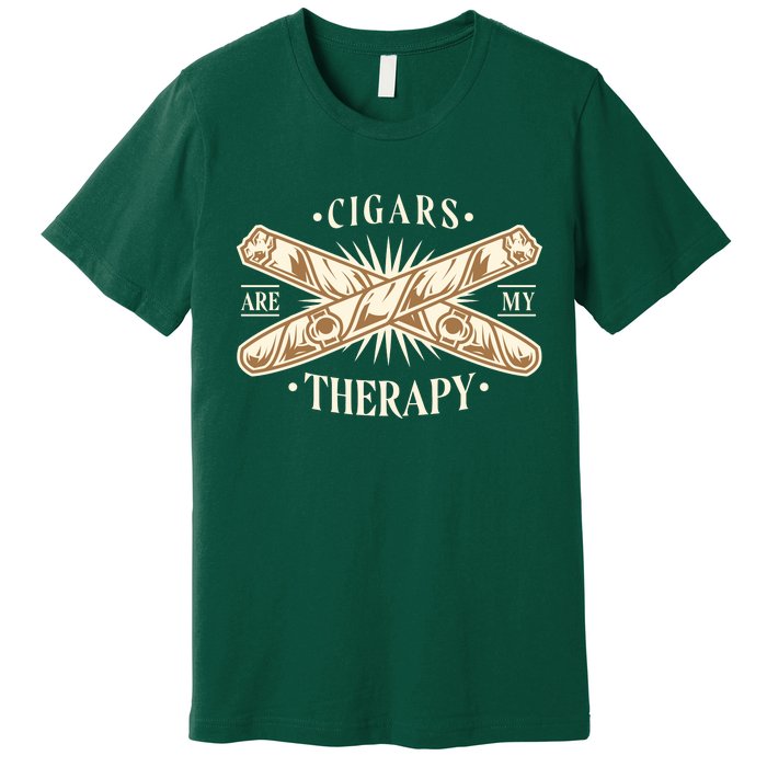 Cigars Are My Therapy Premium T-Shirt