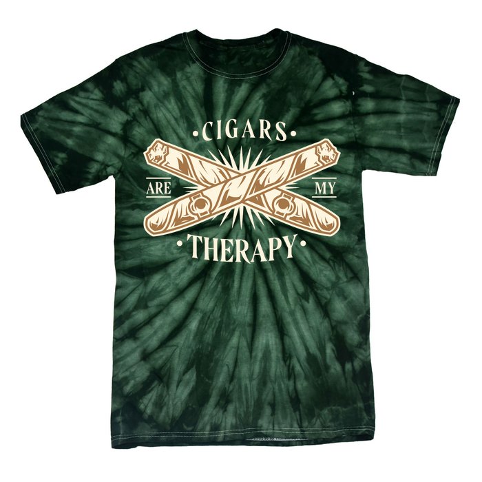 Cigars Are My Therapy Tie-Dye T-Shirt