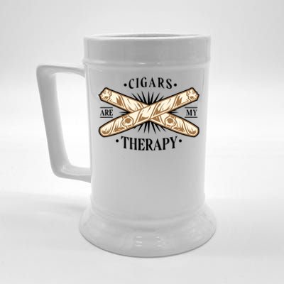 Cigars Are My Therapy Beer Stein