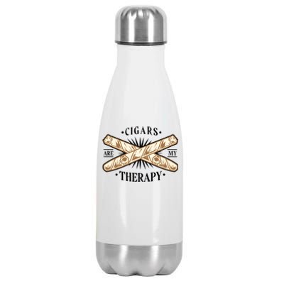 Cigars Are My Therapy Stainless Steel Insulated Water Bottle