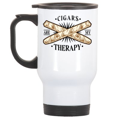 Cigars Are My Therapy Stainless Steel Travel Mug