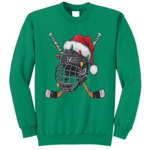 Christmas Ice Hockey Helmet Santa Xmas Sweatshirt