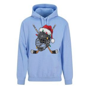 Christmas Ice Hockey Helmet Santa Xmas Unisex Surf Hoodie