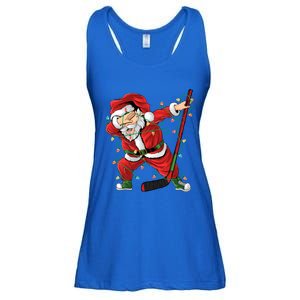 Christmas Ice Hockey Dabbing Santa Lights Xmas Hockey Player Gift Ladies Essential Flowy Tank