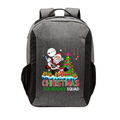 Christmas Ice Hockey Squad Santa Playing Ice Hockey Player Meaningful Gift Vector Backpack