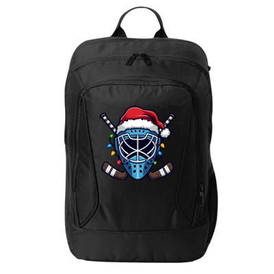 Christmas Ice Hockey Player Santa Funny Gift Xmas Gift City Backpack