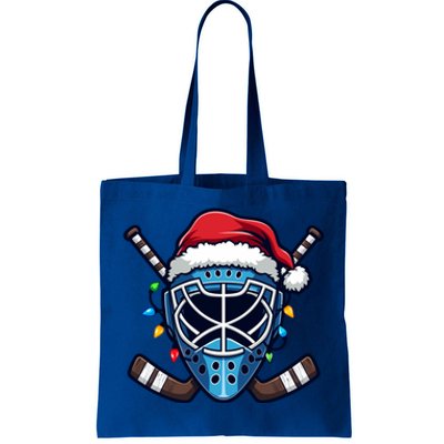 Christmas Ice Hockey Player Santa Funny Gift Xmas Gift Tote Bag