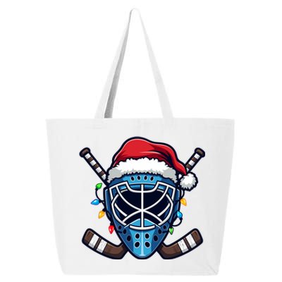 Christmas Ice Hockey Player Santa Funny Gift Xmas Gift 25L Jumbo Tote