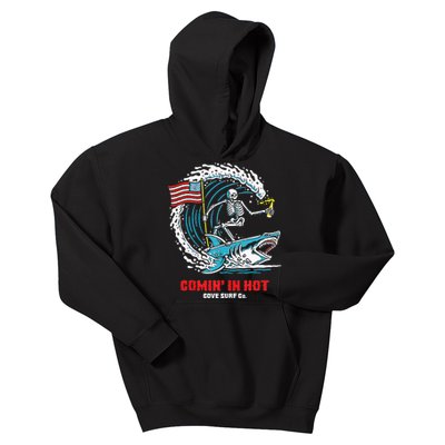 Comin In Hot Cove Surf Co Kids Hoodie