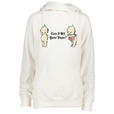 Can I Hit Your Vape Womens Funnel Neck Pullover Hood