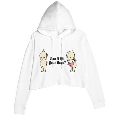 Can I Hit Your Vape Crop Fleece Hoodie