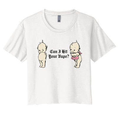 Can I Hit Your Vape Women's Crop Top Tee