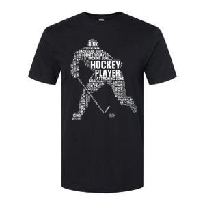 Cool Ice Hockey Art For Men Women Boy Girl Ice Hockey Player Softstyle CVC T-Shirt