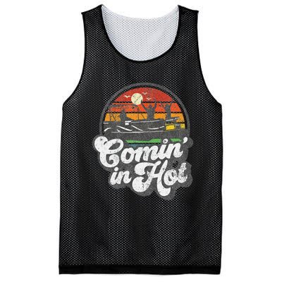 Comin In Hot Pontoon Boat Funny Boating Lake Pontooning Gift Mesh Reversible Basketball Jersey Tank