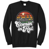 Comin In Hot Pontoon Boat Funny Boating Lake Pontooning Gift Tall Sweatshirt