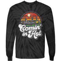 Comin In Hot Pontoon Boat Funny Boating Lake Pontooning Gift Tie-Dye Long Sleeve Shirt