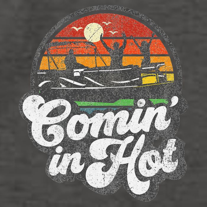 Comin In Hot Pontoon Boat Funny Boating Lake Pontooning Gift Vector Backpack