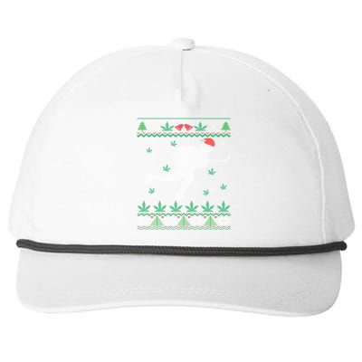 Canadian Ice Hockey And Weed Cannabis Marijuana Ugly Christmas Gift Snapback Five-Panel Rope Hat