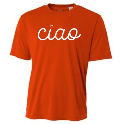 Ciao Italian Hello Goodbye Visit Italy Trip Europe Vacation Cute Gift Cooling Performance Crew T-Shirt