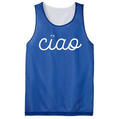 Ciao Italian Hello Goodbye Visit Italy Trip Europe Vacation Cute Gift Mesh Reversible Basketball Jersey Tank